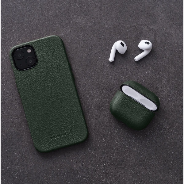 Woolnut kožené pouzdro pro AirPods 3. generace tmavě zelené - Pouzdra - Obrázek TZJR100501