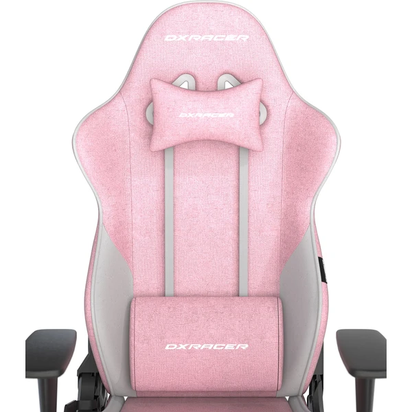 DXRacer GLADIATOR látková herní židle růžovo-bílá - Židle - Obrázek U04D000O01