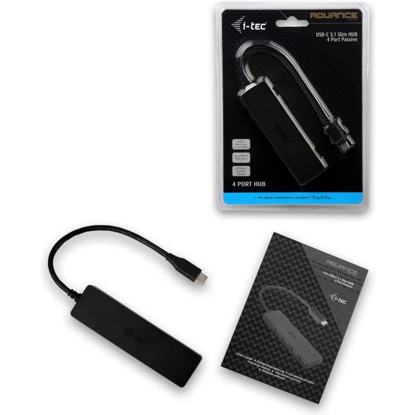 i-tec USB 3.1 Type C SLIM HUB 4 Port passive - USB huby - Obrázek U0HA000501