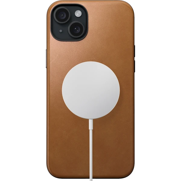 Nomad Modern Leather MagSafe kryt iPhone 15 Plus english tan - Pouzdra - Obrázek U0Q1000P01
