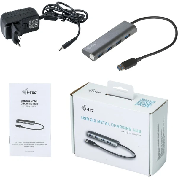 i-tec USB 3.0 Metal Charging HUB 448 4port - USB huby - Obrázek U19B000501