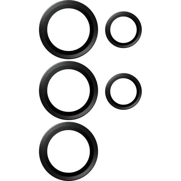 PanzerGlass® Hoops® Samsung Galaxy S25 Ultra černé ochranné kroužky pro čočky fotoaparátu - Ochranné folie a skla - Obrázek U1FC000J01