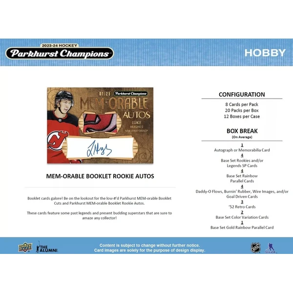 Hokejové karty 2023-24 Upper Deck Parkhurst Champions Hockey Hobby Box - Hokejové karty - Obrázek U1RA000P01