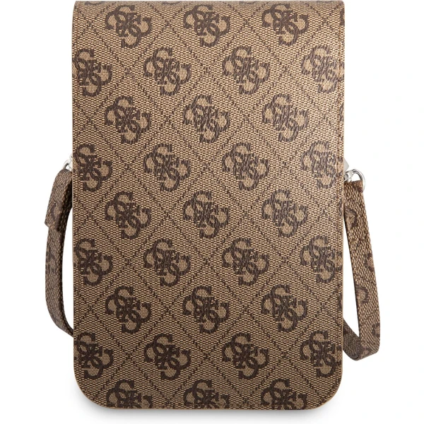 Guess PU 4G Triangle Logo Phone Bag hnědé - Pouzdra - Obrázek U1RC100501