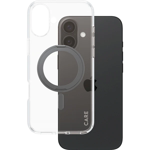 PanzerGlass® CARE kryt Apple iPhone 16 Plus MagSafe KickStand čirý/černý - Pouzdra - Obrázek U208000P01