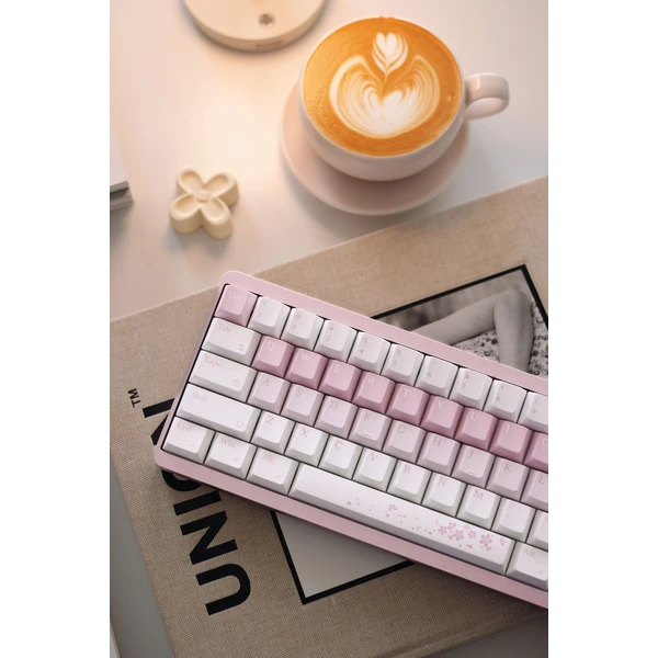 Varmilo Muse65 HE GG Magnetic White F (US) Sakura - Klávesnice - Obrázek U26F000L01