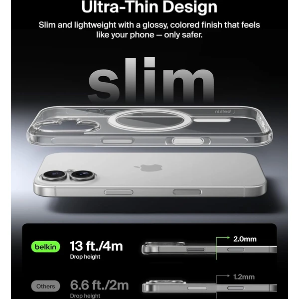 Belkin SheerForce MagSafe kryt iPhone 17 čirý - Pouzdra - Obrázek U2CN000K01