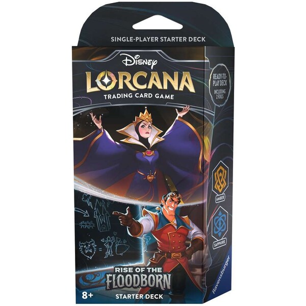 Disney Lorcana: Rise of the Floodborn Amber / Sapphire Starter Deck