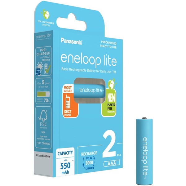 Panasonic Eneloop Lite AAA 2ks 4LCCE/2BE Modrá