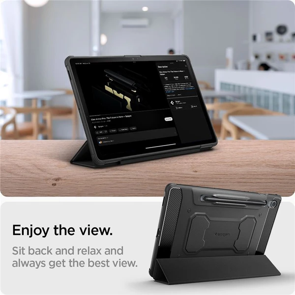 Spigen Rugged Armor Pro pouzdro Samsung Galaxy Tab S9 FE (2023) černé - Pouzdra - Obrázek U2P2000N01