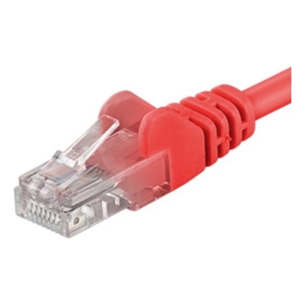 PremiumCord Patch kabel UTP RJ45-RJ45 level 5e 1m červená