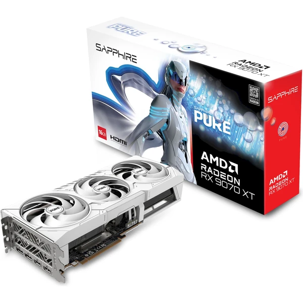Sapphire PURE AMD Radeon RX 9070 XT GAMING OC 16GB, white (Další) - Grafické karty - Obrázek U3LE000L01