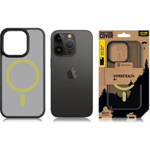 Tactical MagForce Hyperstealth 2.0 kryt iPhone 14 Pro Max Black/Yellow - Pouzdra - Obrázek U455000P01