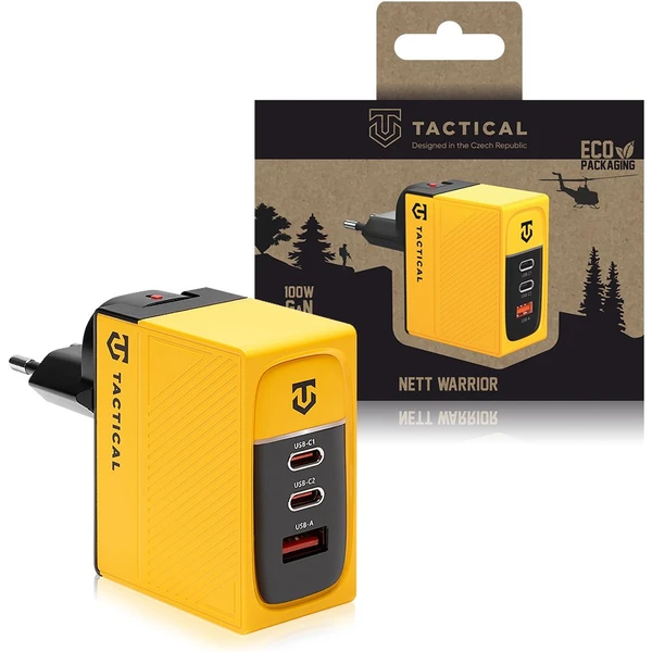Tactical Nett Warrior GaN 100W nabíječka žlutá - Nabíječky - Obrázek U4A8000701