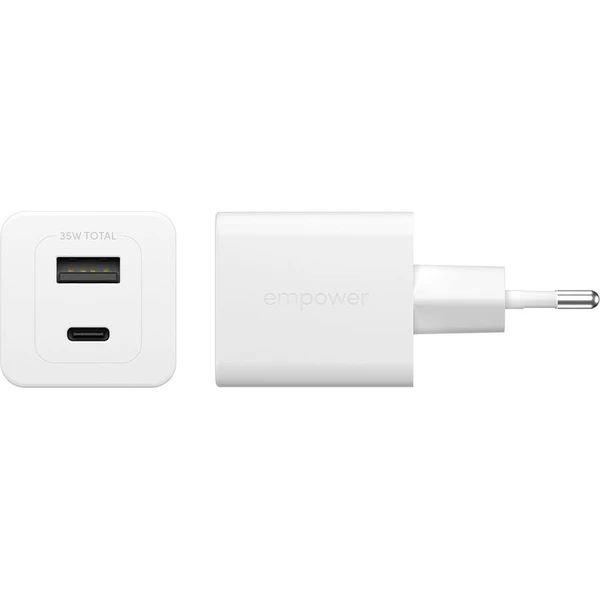 PanzerGlass® empower nabíječka Turbo GaN (35 W) 1x USB-C + 1x USB-A, bílá - Nabíječky - Obrázek U53J000K01