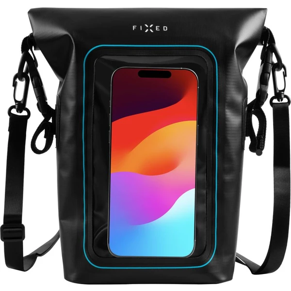 FIXED Float Bag 3L voděodolný vak s kapsou pro mobilní telefon černý - Pouzdra - Obrázek U555000N01