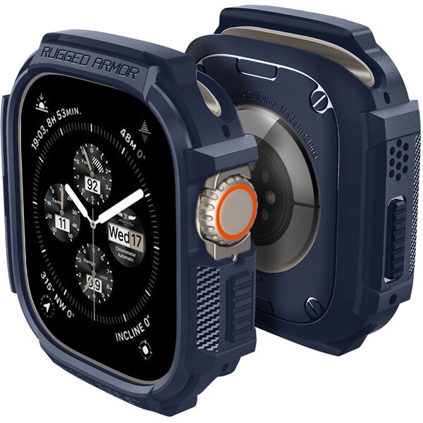 Spigen Rugged Armor kryt Apple Watch Ultra 2/1 49mm modrý