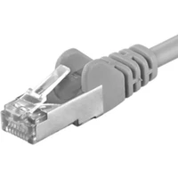 PremiumCord RJ45/RJ45 Cat6 F/UTP patch kabel 0,5m šedý - Kabely a redukce