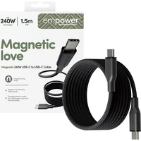 PanzerGlass USB-C/USB-C magnetický napájecí kabel 240W 1,5m černý - Kabely a redukce