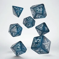 Set kostek Q-workshop Call of Cthulhu Abyssal & White (7 kostek) - Kostky