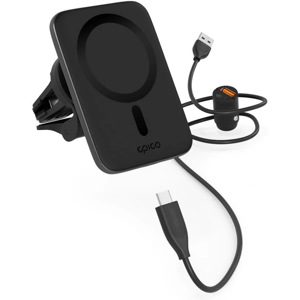 Epico Ultrathin bezdrátová nabíječka do auta s MagSafe černá - Držáky - Obrázek U6F4000701