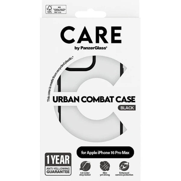 PanzerGlass® CARE kryt Apple iPhone 16 Pro Max Urban Combat černý - Pouzdra - Obrázek U708000P01