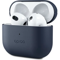 Epico kožený kryt pro Airpods 3 modrý - Pouzdra