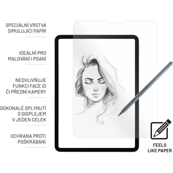 FIXED PaperGlass sklo na psaní a kreslení pro iPad Pro 11" (2025) čiré - Ochranné folie a skla - Obrázek U7W4000J01