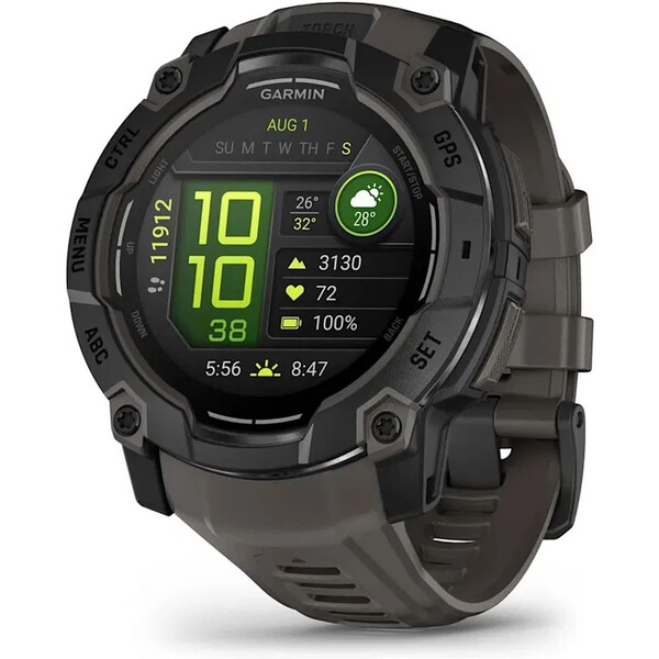Garmin Instinct 3 – 50 mm, AMOLED, Black s charcoal páskem Černá