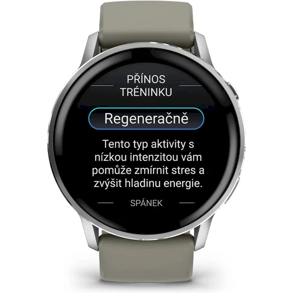 Garmin Venu 4 (45 mm) Stříbrná / Silver Gray silikonový řemínek - Chytré hodinky - Obrázek U9TI000K01