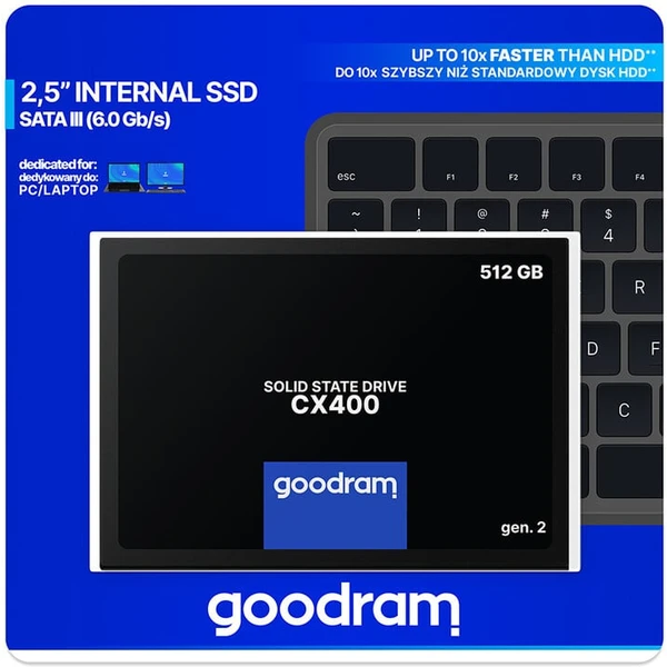 GOODRAM CX400 Gen.2 2,5" 512GB - SSD disky - Obrázek U9YJ100501