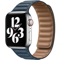 Apple Watch kožený tah 40/38mm S/M baltsky modrý - Řemínky
