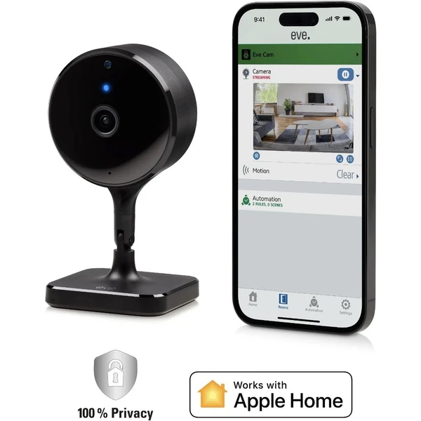 Eve Cam interiérová bezpečností kamera černá - Kamery - Obrázek UA95000K01