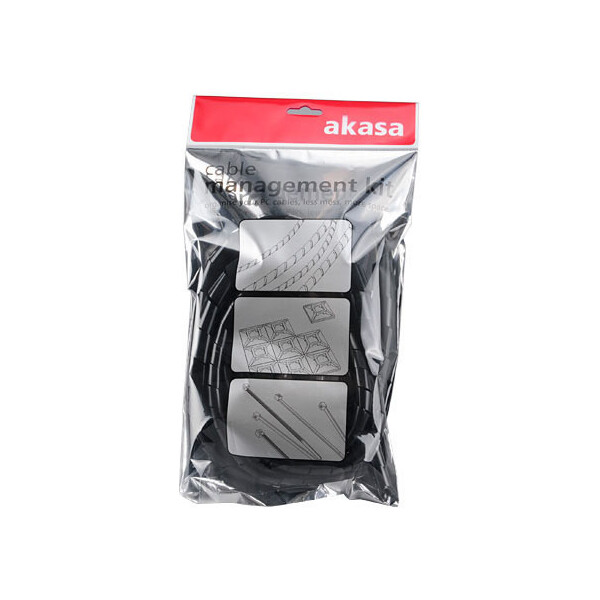 AKASA souprava na svazování kabelů černá AK-TK-01BK