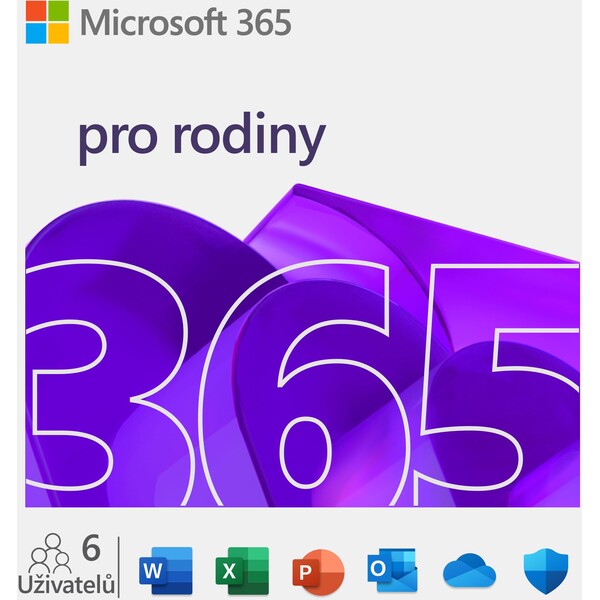 Microsoft 365 pro domácnosti 1 rok - elektronická licence