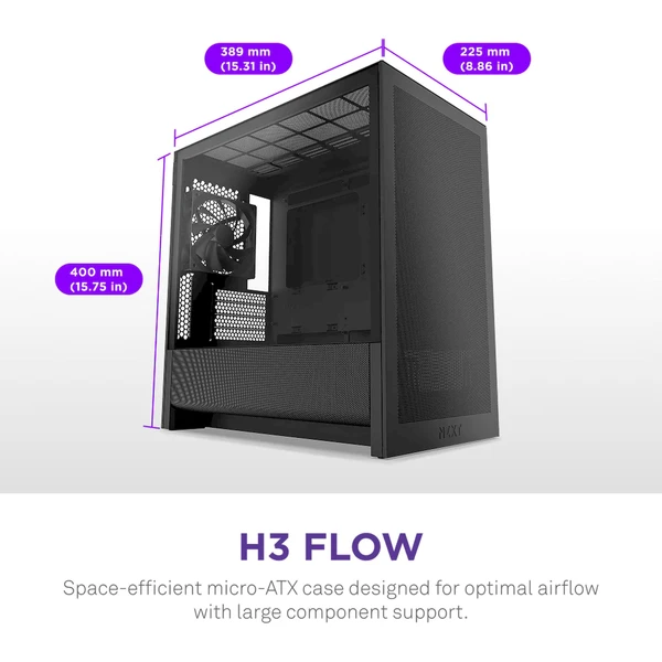 NZXT H3 Flow černá - Počítačové skříně - Obrázek UC7K000K01