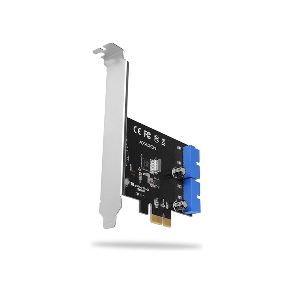 AXAGON PCEU034VL PCIe řadič 2x interní 19pin USB 3.2 Gen 1 port UASP vč. LP