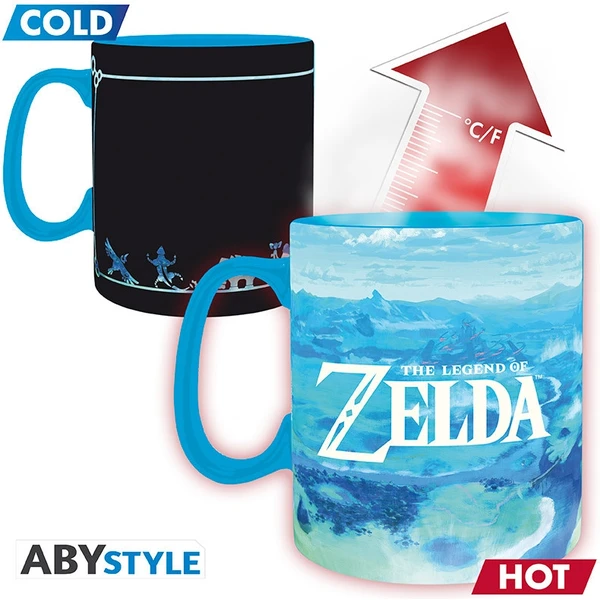 Hrnek Abysse Corp The Legend of Zelda - Breath of the Wild (měnící se motiv) 460 ml - Hrnky - Obrázek UDXH000K01