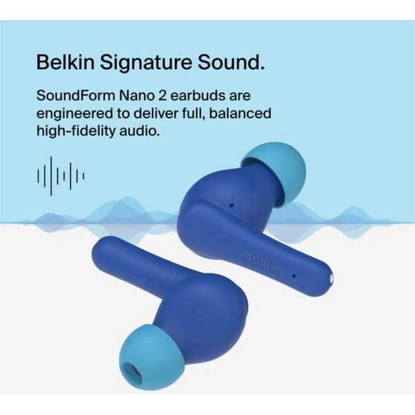 Belkin SOUNDFORM™ Nano 2 dětská bezdrátová sluchátka modrá - Sluchátka - Obrázek UECF000O01