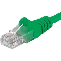 PremiumCord RJ45/RJ45 Cat5e UTP patch kabel 0,5m zelený - Kabely a redukce