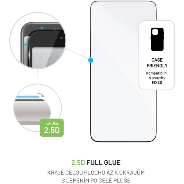 FIXED 2,5D Full-Cover tvrzené sklo Samsung Galaxy S24/S25 černé - Ochranné folie a skla - Obrázek UF71000K01