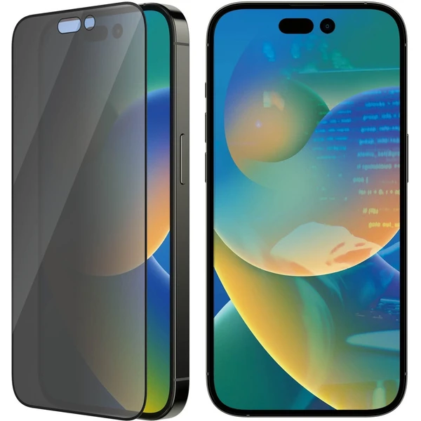 PanzerGlass™ Ultra-Wide Fit Privacy iPhone 14 Pro s instalačním rámečkem - Ochranné folie a skla - Obrázek UFKG100501