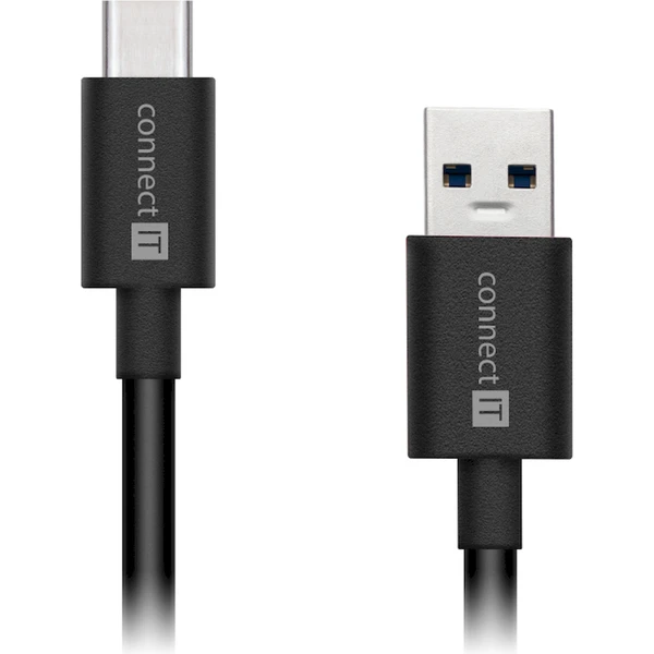 CONNECT IT Wirez USB-C /USB-A napájecí kabel 2m černý - Kabely a redukce - Obrázek UFTG000K01