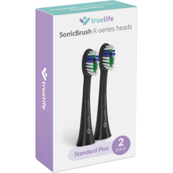 TrueLife SonicBrush K-series heads Standard Plus black 2 pack - Náhradní hlavice - Obrázek UHVH100501