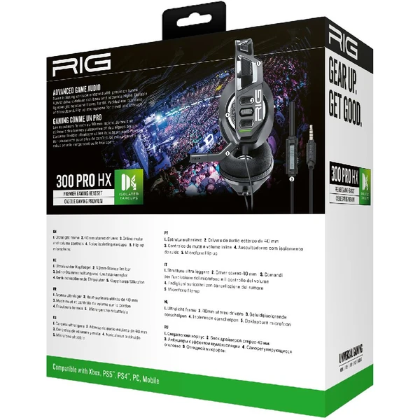Nacon RIG 300 PRO HX herní headset pro XONE/XSX|S černý - Sluchátka - Obrázek UI37700301