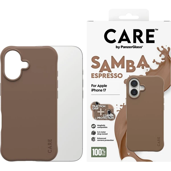 PanzerGlass® CARE Samba kryt s MagSafe Apple iPhone 17 Espresso - Pouzdra - Obrázek ULDH000K01
