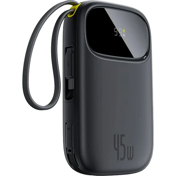 Baseus EnerFill FC31 Qpow 3 20000mAh powerbanka, 45W, s kabelem USB-C a Lightning černá - Powerbanky - Obrázek UMBQ000K01