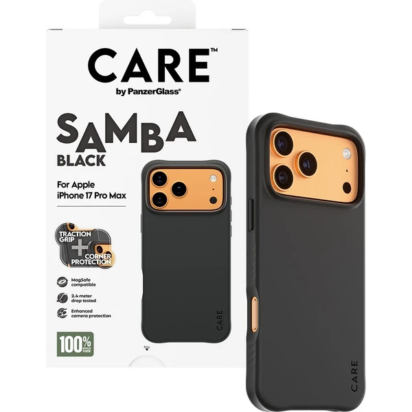 PanzerGlass® CARE Samba kryt s MagSafe Apple iPhone 17 Pro Max Black - Pouzdra - Obrázek UMDH000K01