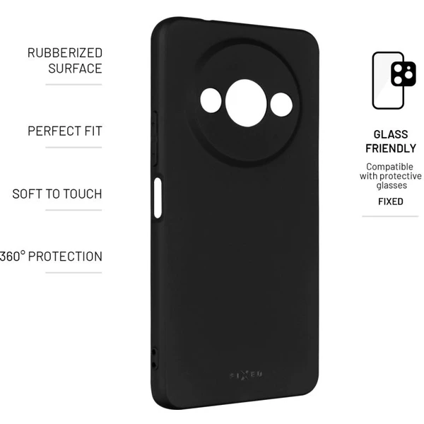 FIXED Story silikonový kryt Xiaomi Redmi A3/POCO C61 černý - Pouzdra - Obrázek UMW5000L01