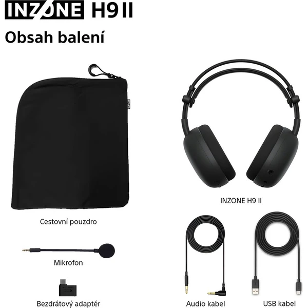 Sony INZONE H9 II herní bezdrátová sluchátka černá - Sluchátka - Obrázek UOBH000K01